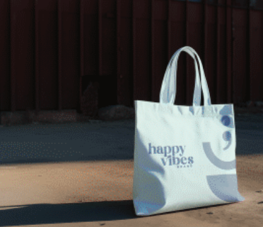 Happy Vibes Canvas Tote Bag